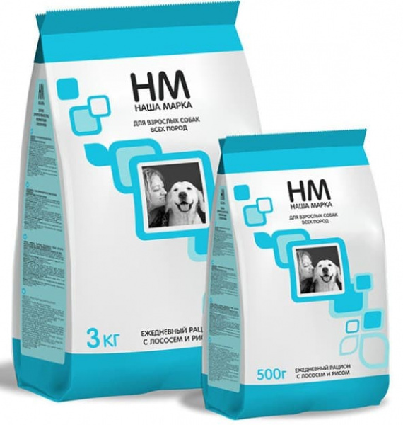 Каталог Сухой корм для собак всех пород Наша Марка (лосось, рис) для собак