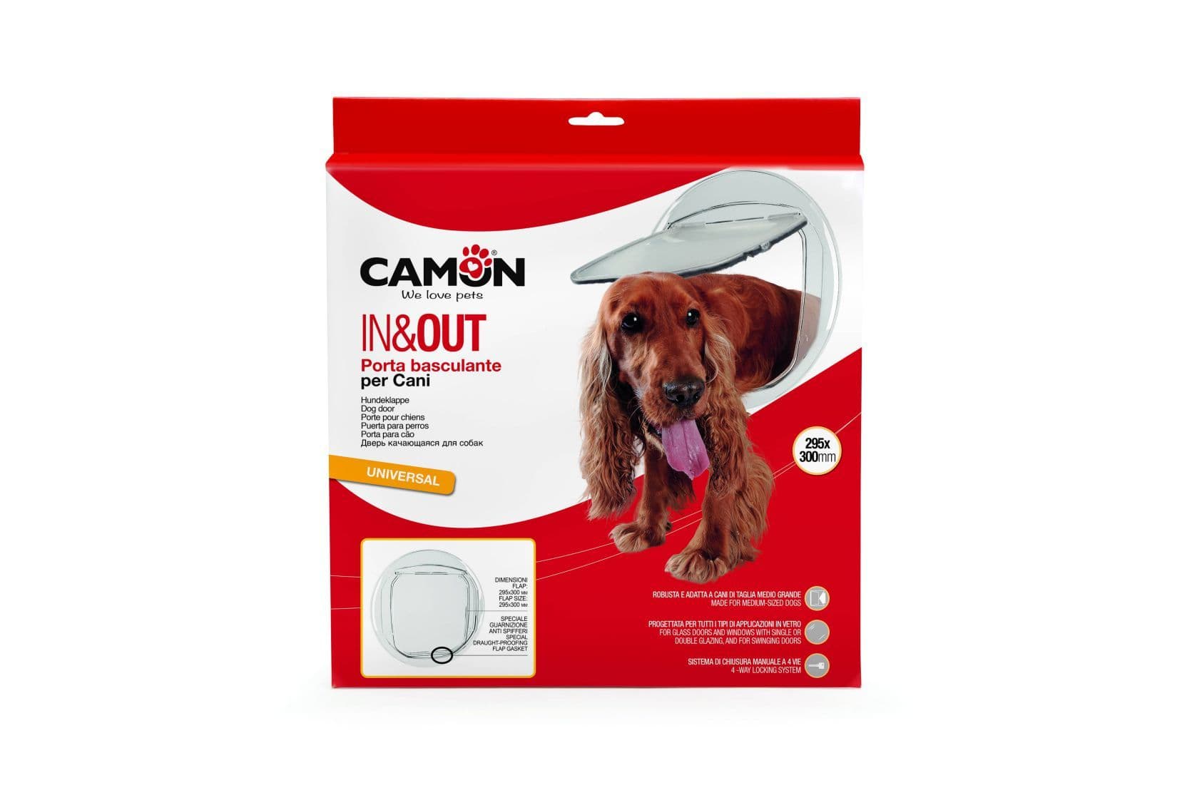 Откидная дверца для кошек и собак белая 29.5*30 см (AX006/B)