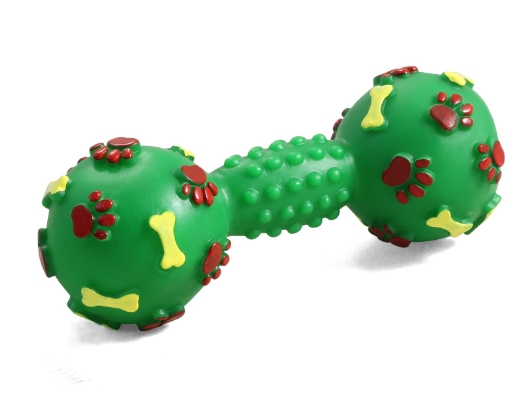 Игрушка для собак из винила "Гантель с лапками и косточками" 140 мм (12101047)