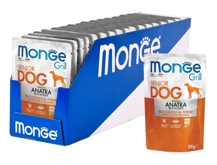 Влажный корм для собак Monge Dog Grill Senior (утка)