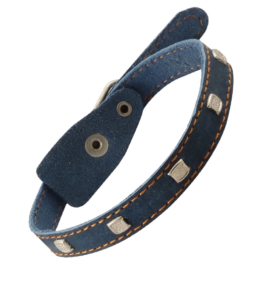 Ошейник кожаный с украшением Gamma