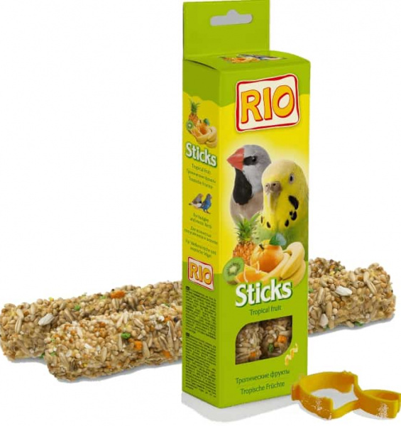 Палочки "Rio" для волнистых попугайчиков и экзотов с тропическими фруктами