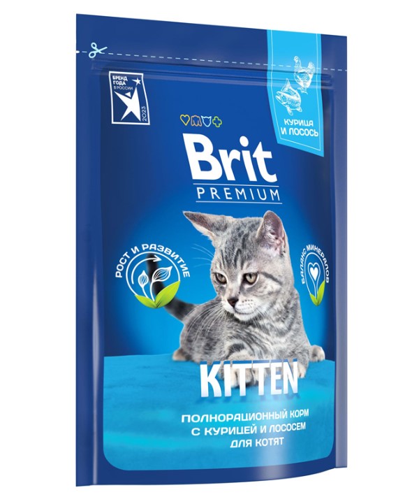 Brit Premium Cat Kitten полнорационный сухой корм премиум класса с курицей для котят