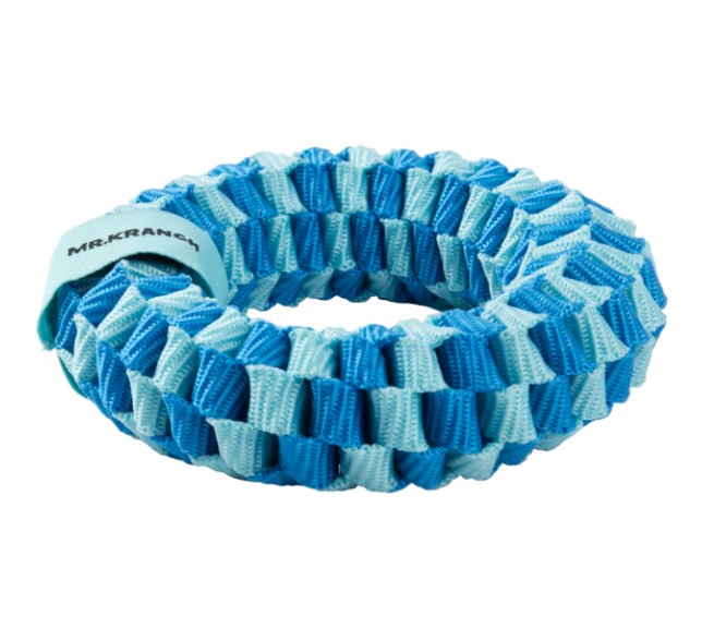 Mr.Kranch Игрушка для собак Плетеное кольцо, голубое