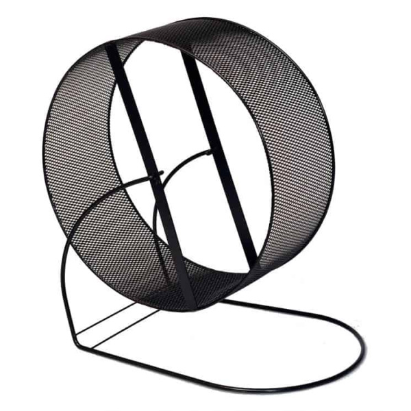 Прогулочное колесо "Шиншилла" из черного металла 23 см