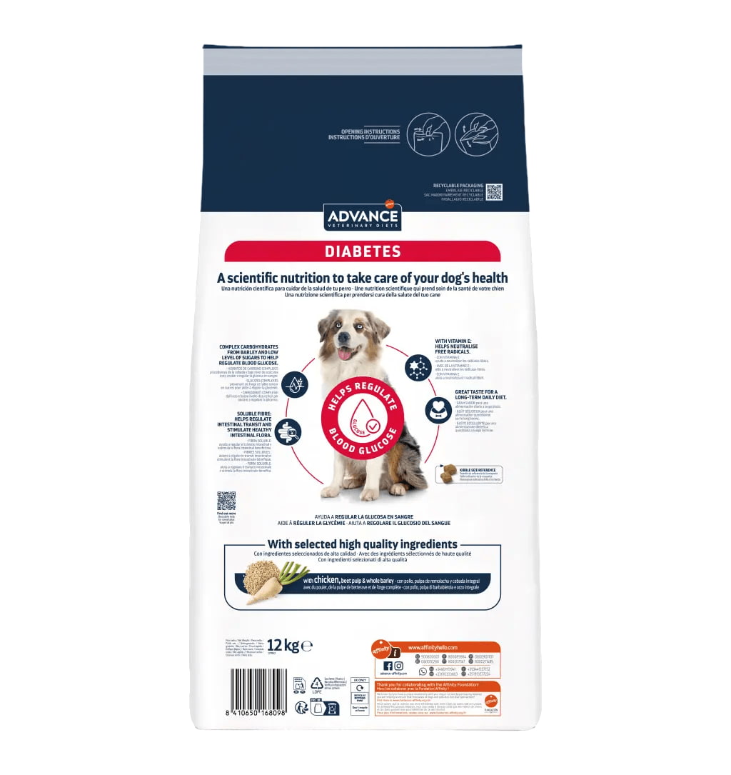 Ветеринарный корм для собак Сухой корм для собак Advance Veterinary Diets Diabetes