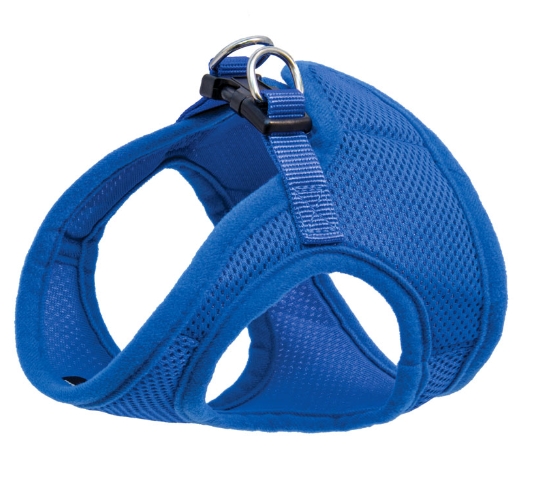 Мягкая шлейка-жилетка и поводок нейлоновый синий TRIOL