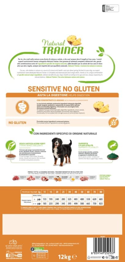 Еда для собак Trainer Natural Sensitive No Gluten Medium&Maxi Adult (лосось)