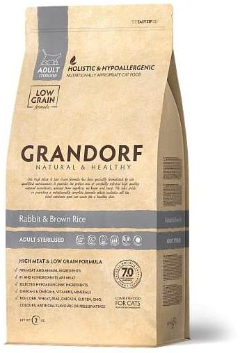 Сухой корм для кошек Grandorf Adult Sterilized (кролик) сбалансированный корм для кота 