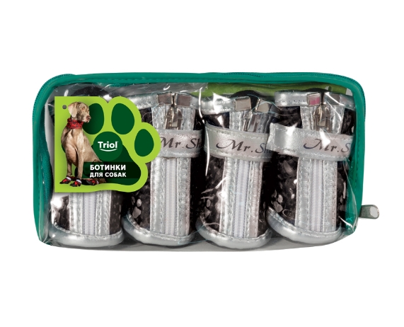 Ботинки для собак черные Triol