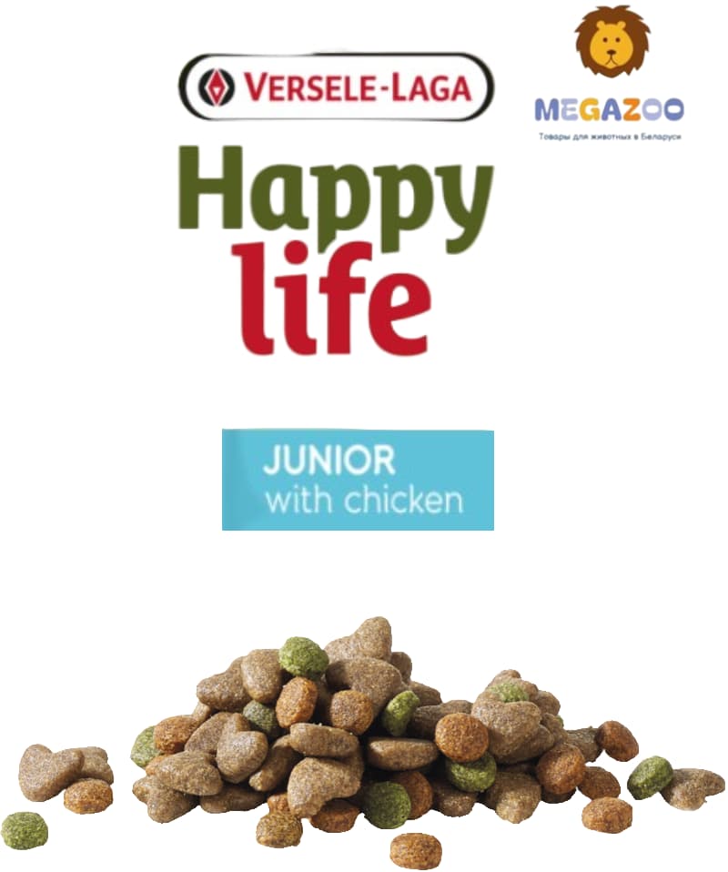 Еда для щенков Happy Life (курица)