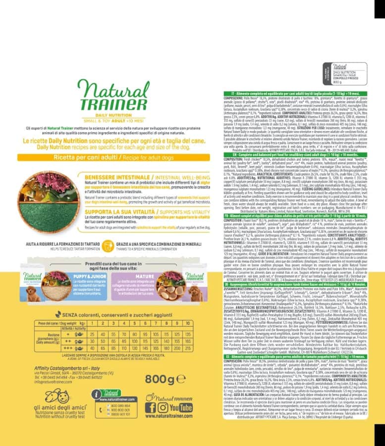 Еда для собак мелких пород Trainer Natural Adult Mini (курица)