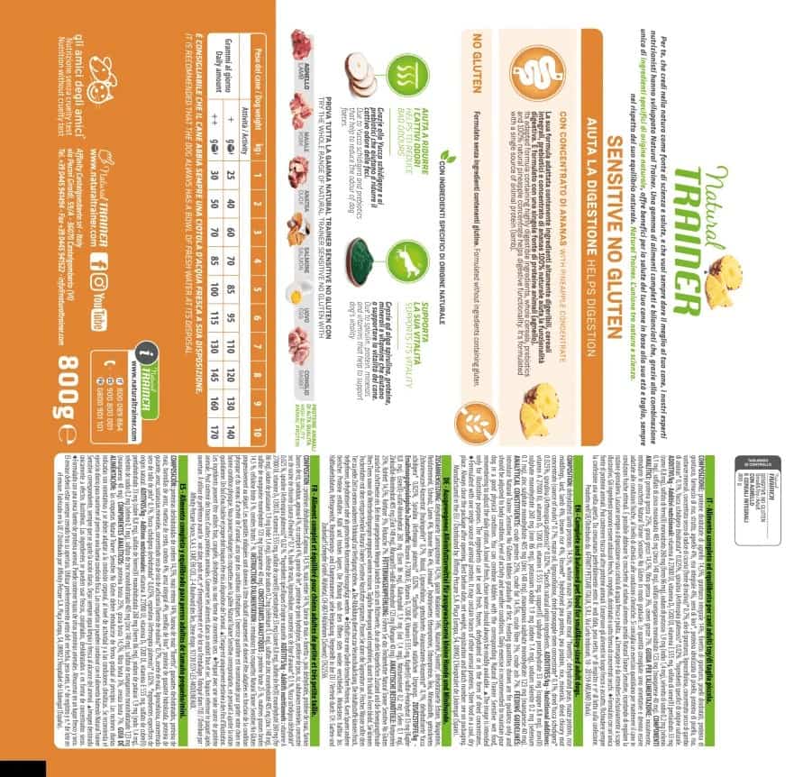 Сухой рацион для собак мелких пород с чувствительным пищеварением Trainer Natural Sensitive No Gluten Mini Adult (ягненок) 