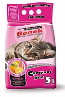 Бентанитовый наполнитель для кошачьего туалета Super Benek Compact Citrus Freshness (цитрусовая свежесть, компакт)