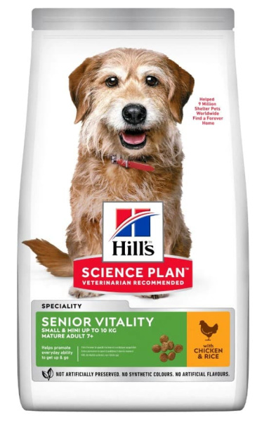 Каталог Сухой корм для собак Hill's Science Plan Senior Vitality Adult 7+ Small & Mini (курица) для собак