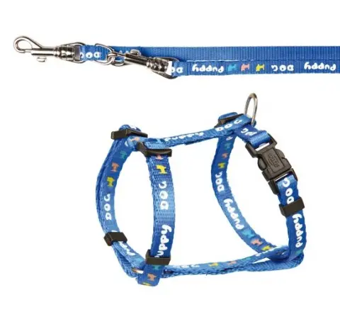 Шлея и поводок для щенков "TRIXIE" 23-34 см/8 мм + поводок 2 м (15341)