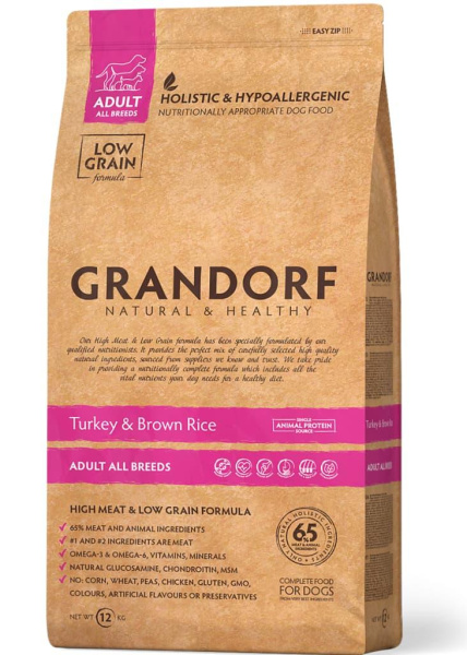 Каталог Сухой корм для собак Grandorf Adult Medium & Maxi (индейка) для собак