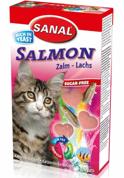 Мультивитаминное лакомство Sanal для кошек с лососем 50 г.