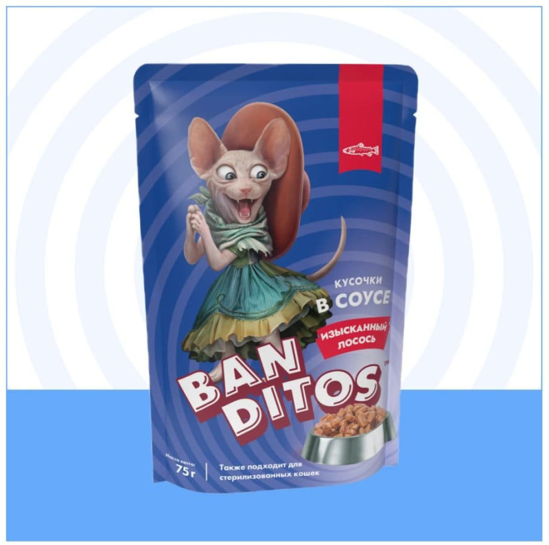 Влажный корм для кошек BANDITOS Изысканный лосось