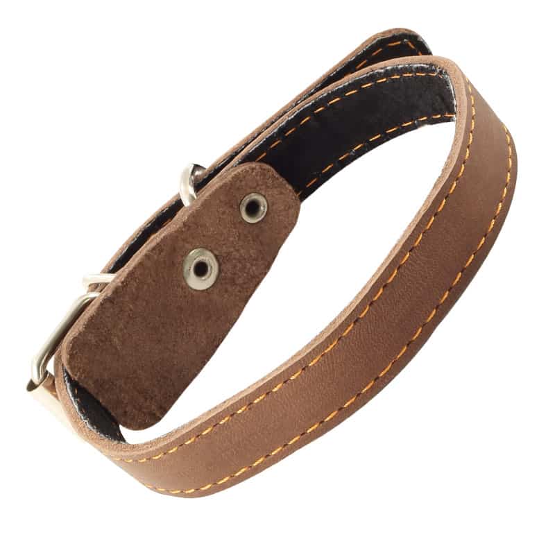 Ошейник кожаный двойной 20 мм*450 мм (11232051)