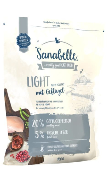 Сухой корм для кошек Bosch Sanabelle Light полнорационный корм для взрослых кошек с лишним весом 