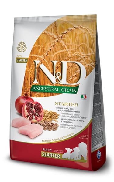 Питание для щенков Сухой корм для щенков Farmina N&D LG Puppy Starter (курица,овёс, гранат, спельта)