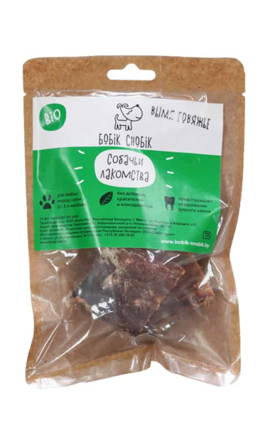 Вымя говяжья сушеное для собак "Бобик-Снобик" 35 гр (012601)