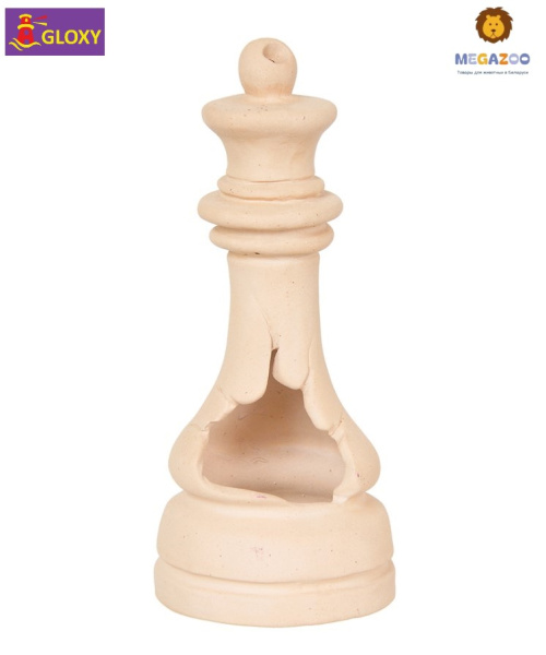 Аквариумная декорация Шахматная фигура Ферзь белый от GLOXY