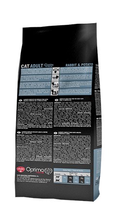 Сухой корм для кошек Optimanova Cat Adult Rabbit Potato полнорационный корм для кота 