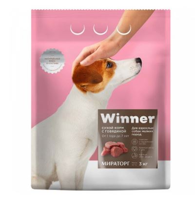 Еда для собак Сухой корм для собак мелких пород WINNER (говядина)