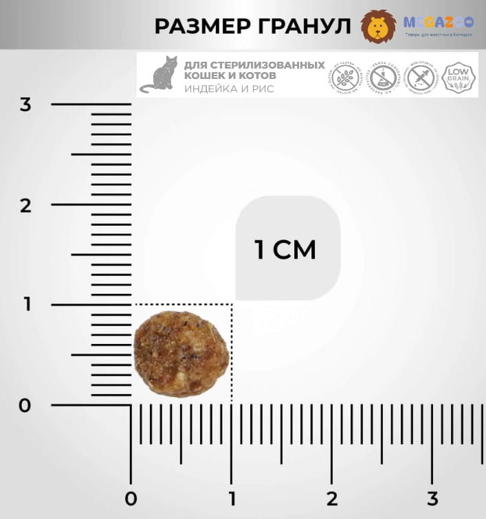 Еда для кошек Necon Natural Wellness Sterilized Саt (индейка, рис)