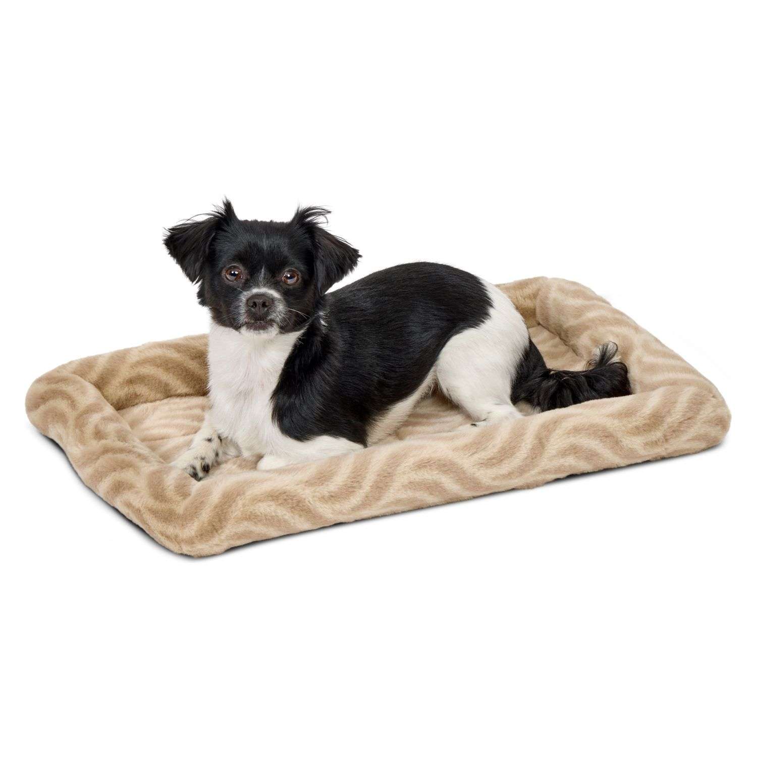 Лежанка MidWest Deluxe Wave Bed для собак и кошек меховая (песочная)