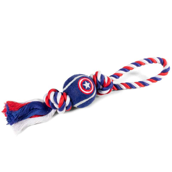 Игрушка для собак Triol-Disney Marvel Капитан Америка «Верёвка и мяч» 350 мм (12111084)