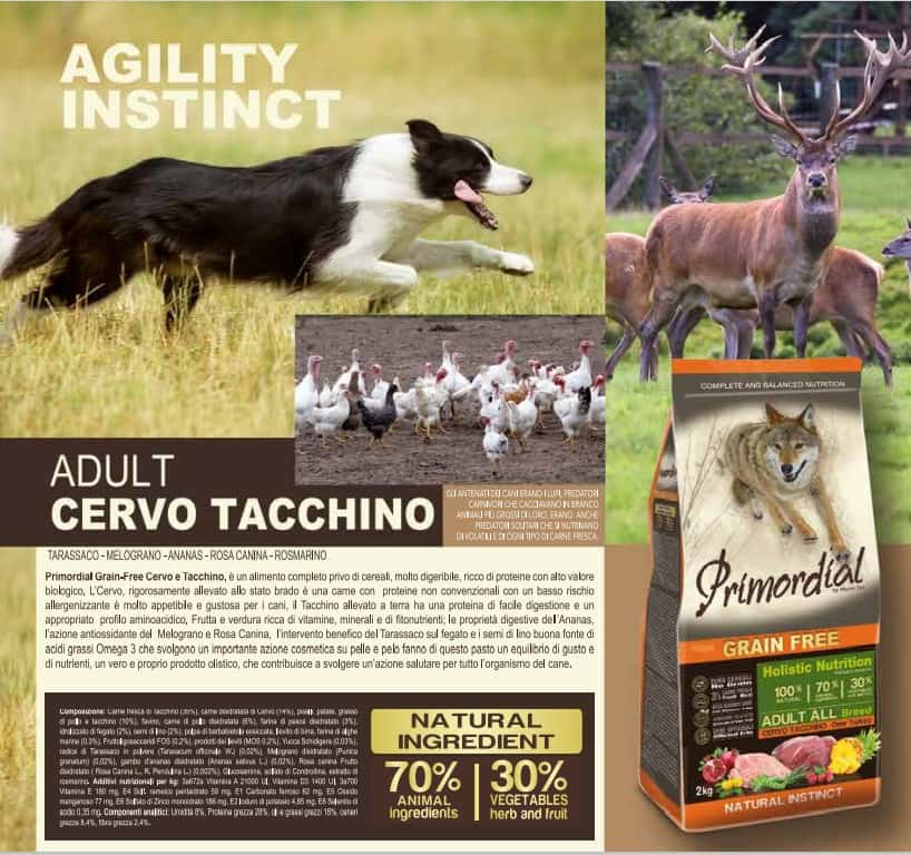 Каталог Сухой корм для собак Primordial Dog Adult (оленина, индейка) для собак