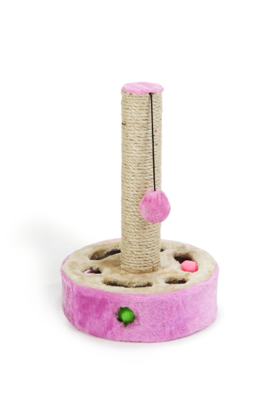 Когтеточка-столбик с тайником Beeztees   для кошек плюс игрушка