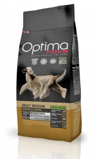 Каталог Сухой корм для собак средних пород Optimanova Adult Medium Chicken&Potato для собак