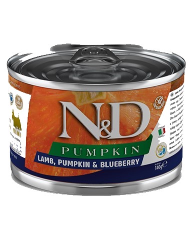 Консервированный корм для собак Консервы для собак Farmina N&D Dog Lamb, Pumpkin & Blueberry Mini (тыква, ягнёнок, черника)