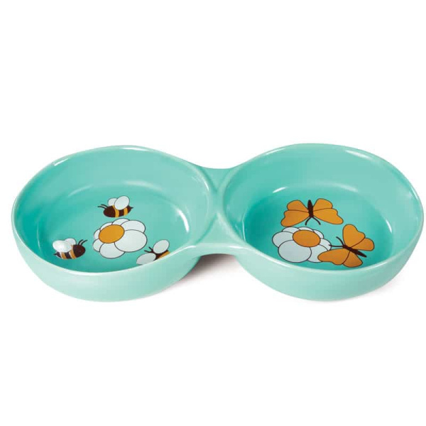 Миска керамическая двойная "Лето" 2*0.2 л (30231036)