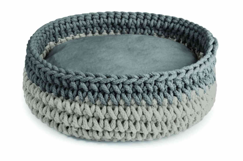 Лежанка круглая вязаная для кошек 40 см (CG008/D)