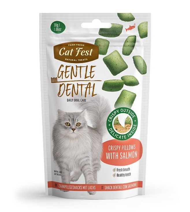 Деревенские лакомства для кошек Зубочистики Чистим зубы с кремом из лосося 30 гр