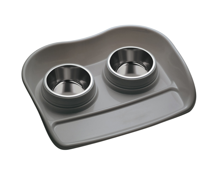 Поддон с двумя мисками для животных POTTY
