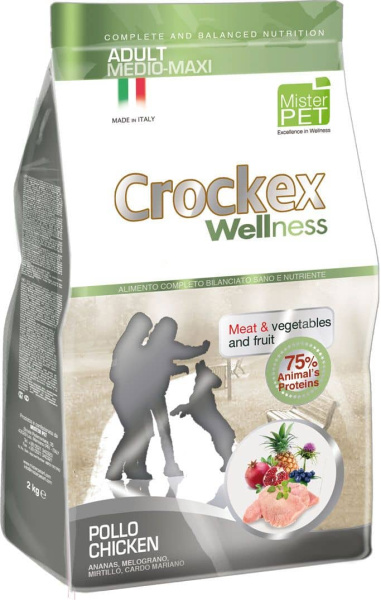 Каталог Сухой корм для собак Crockex Wellness Adult Dog Medium/Maxi (курица и рис) для собак