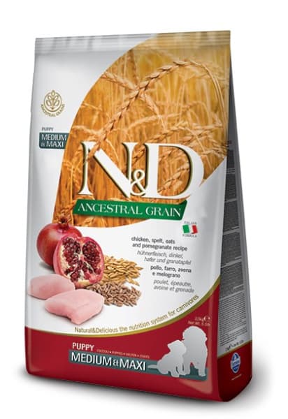 Питание для собак Сухой корм для собак Farmina N&D LG Puppy Medium & Maxi (спельта, овес, курица, гранат)