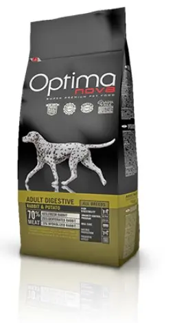 Каталог Сухой корм для собак Optimanova Adult Digestive Rabbit&Potato (проблемы пищеварения) для собак