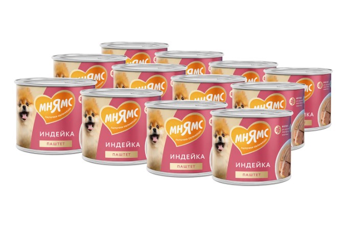 Влажный корм Мнямс Паштет из индейки для собак всех пород «КОМФОРТНОЕ ПИЩЕВАРЕНИЕ»