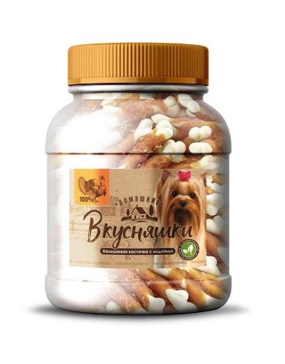Домашние Вкусняшки Кальциевая косточка с индейкой 500 г