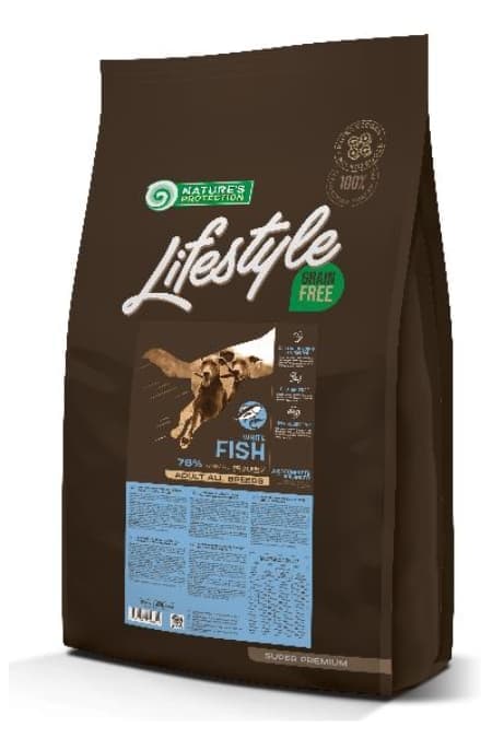 Пища для собак Сухой корм для собак Nature's Protection Lifestyle Adult Dog (Белая рыба)