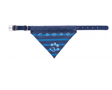 Ошейник нейлоновый с платочком (M) 37-47см/20 мм, индиго "TRIXIE" (30923)