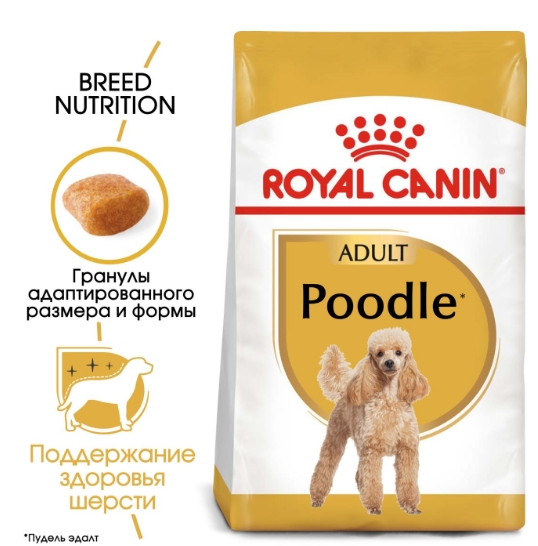 Питание для пуделя Сухой корм для собак породы пудель Royal Canin Poodle Adult