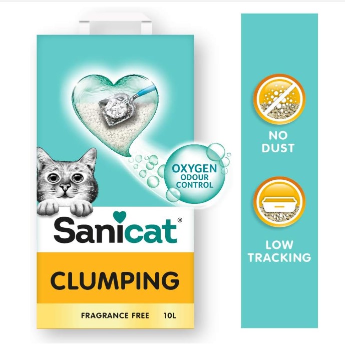 Кошачий Наполнитель бентонитовый Sanicat Clumping Unscented (без аромата)